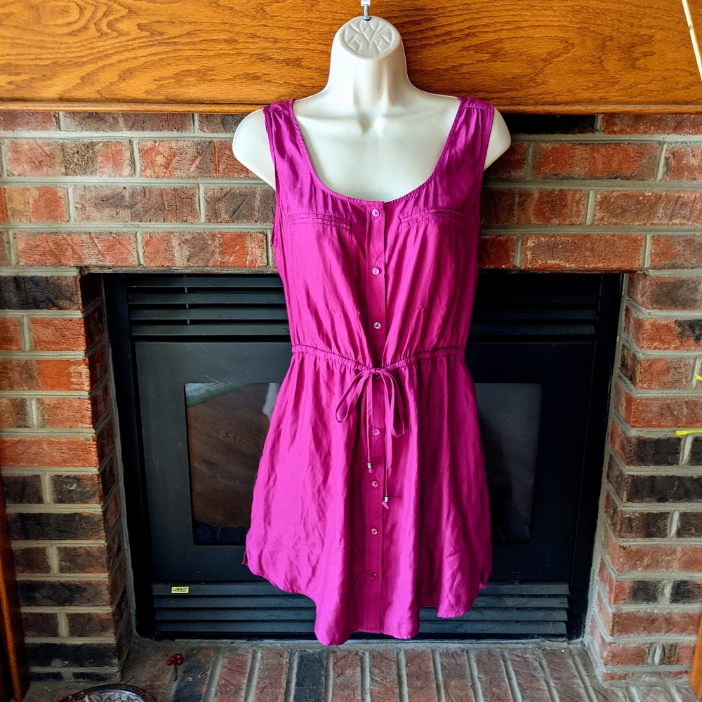 American eagle pink silky dress size medium